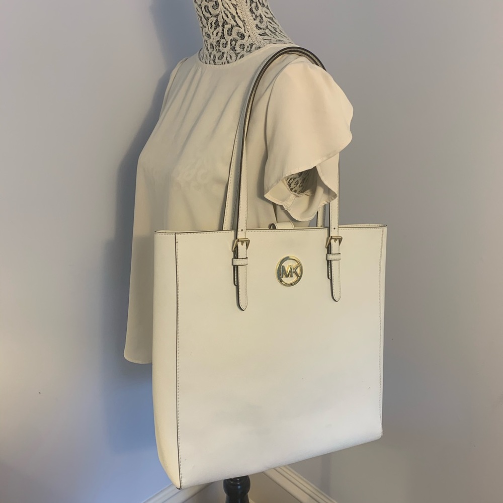 Michael Kors White travel tote